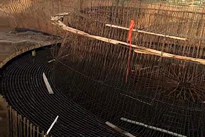 临高砼烟囱新建施工现场